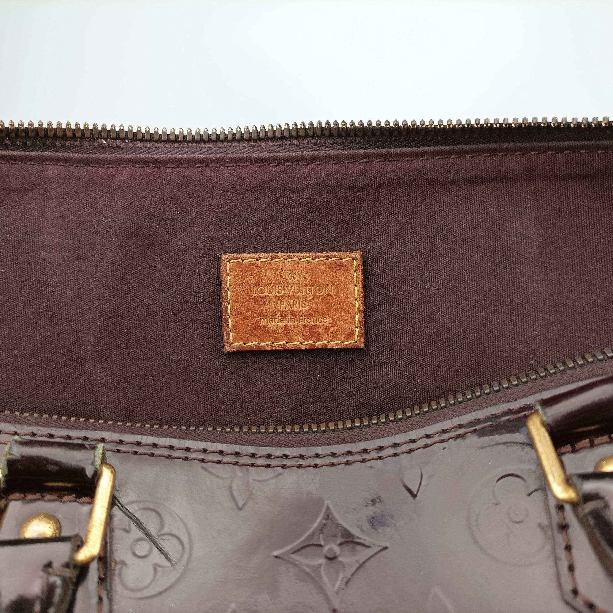 Pre-owned Louis Vuitton Alma GM Rouge Fauvist Vernis M91687 handbag | stylenewstar