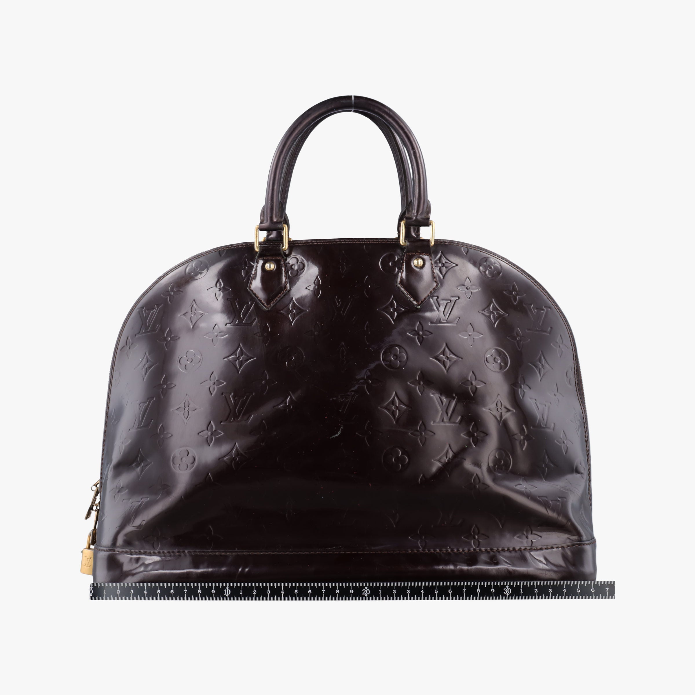 Pre-owned Louis Vuitton Alma GM Rouge Fauvist Vernis M91687 handbag | stylenewstar