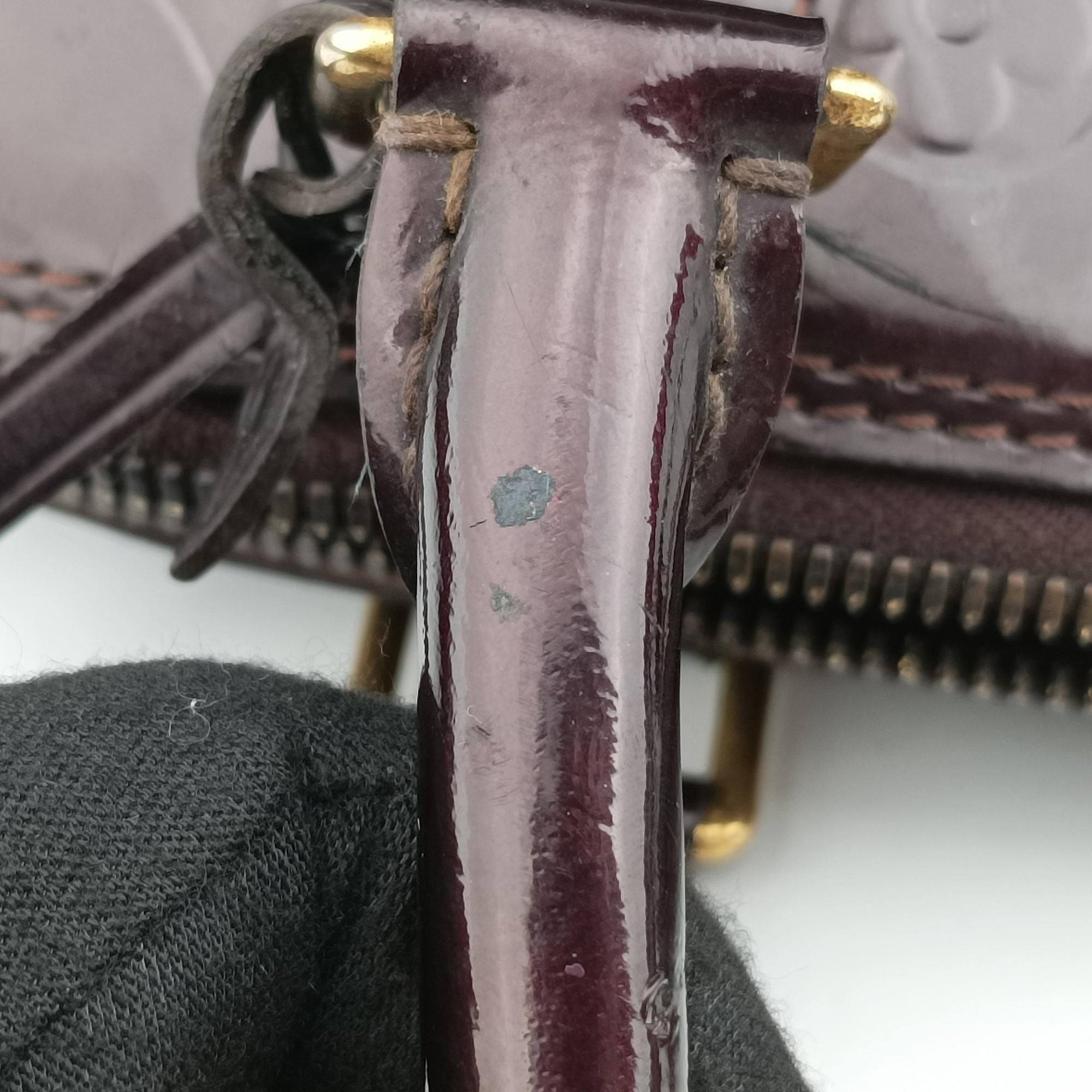Pre-owned Louis Vuitton Alma GM Rouge Fauvist Vernis M91687 handbag | stylenewstar