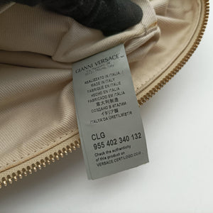 Secondhand VERSACE La Medusa Palazzo bowling Golden Leather  shoulderbag | stylenewstar