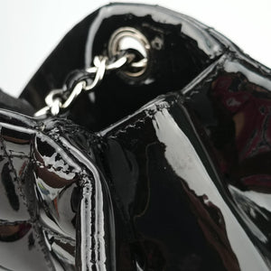 Vintage Chanel Mademoiselle Bowling Black Patent Leather A50558 shoulderbag | stylenewstar