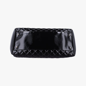 Vintage Chanel Mademoiselle Bowling Black Patent Leather A50558 shoulderbag | stylenewstar