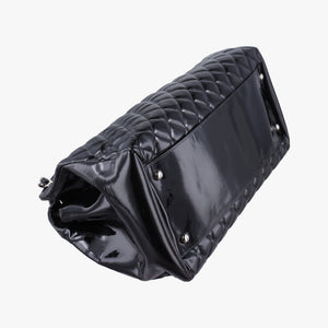 Vintage Chanel Mademoiselle Bowling Black Patent Leather A50558 shoulderbag | stylenewstar