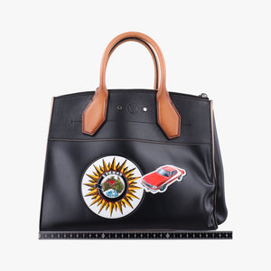Pre-owned Louis Vuitton World Tour City Steamer MM  Black×multicolor Leather M43080 shoulderbag | stylenewstar