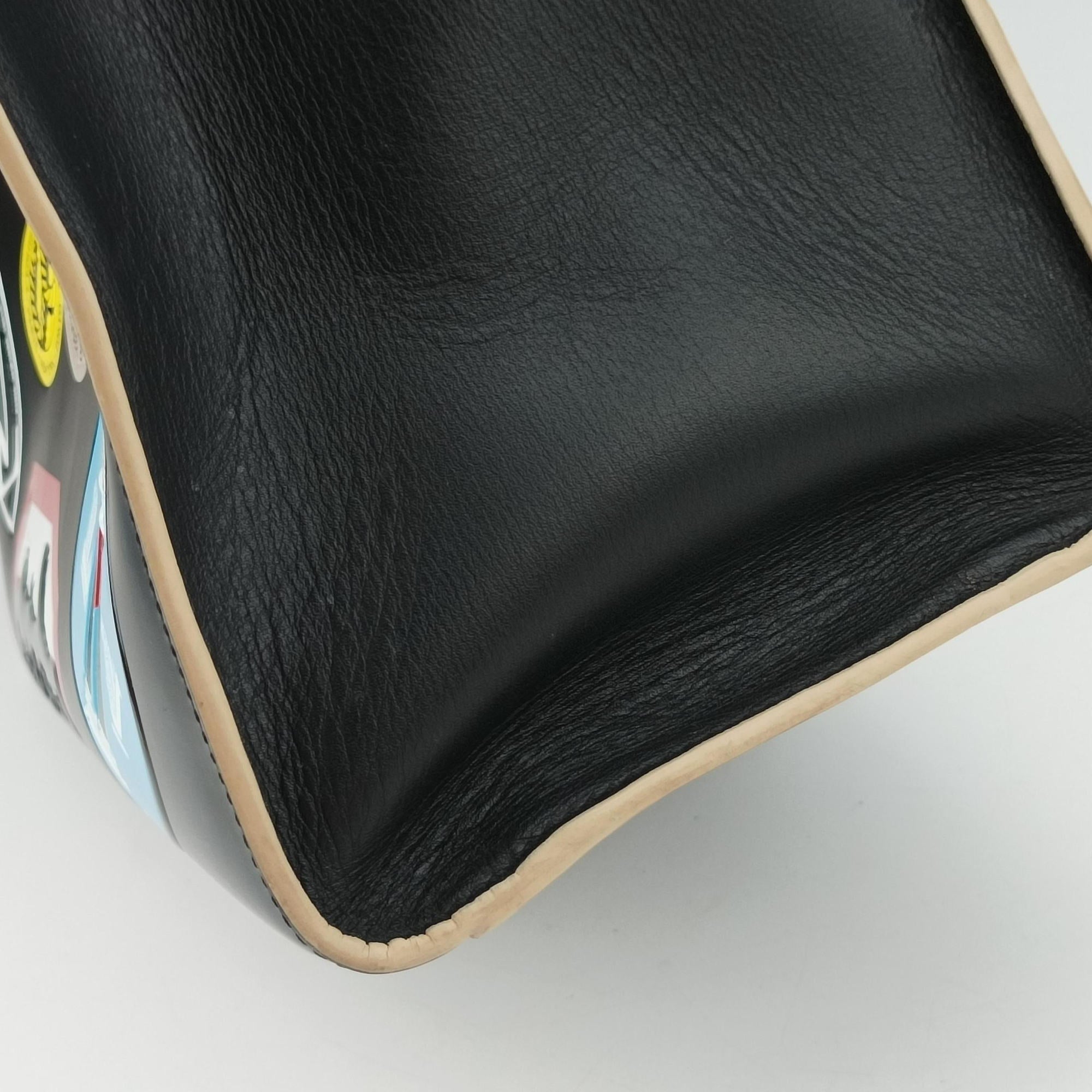 Pre-owned Louis Vuitton World Tour City Steamer MM  Black×multicolor Leather M43080 shoulderbag | stylenewstar