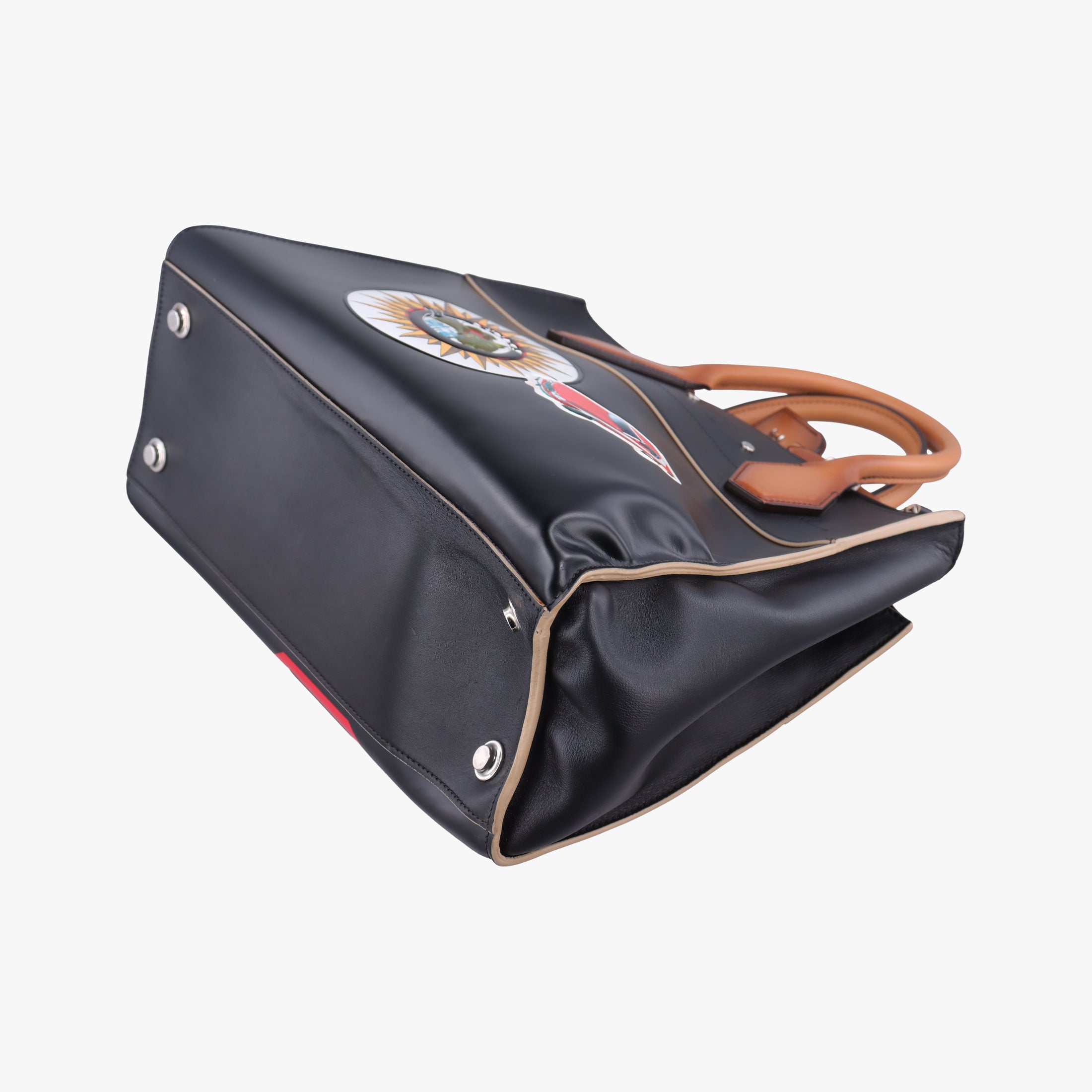Pre-owned Louis Vuitton World Tour City Steamer MM  Black×multicolor Leather M43080 shoulderbag | stylenewstar