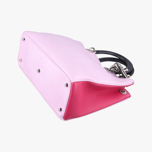 Pre-owned Christian Dior Diorissimo pink×red Leather  shoulderbag | stylenewstar
