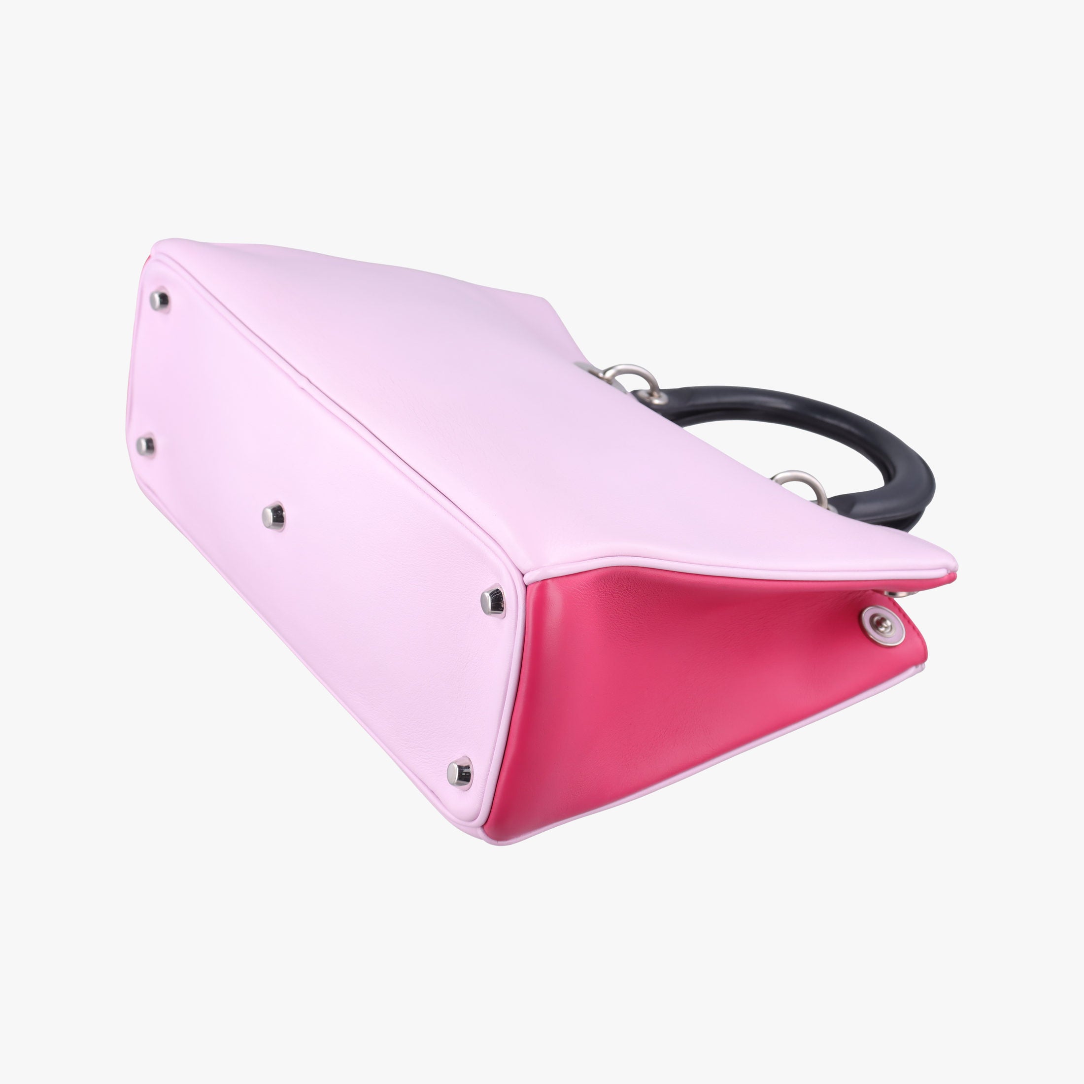 Pre-owned Christian Dior Diorissimo pink×red Leather  shoulderbag | stylenewstar
