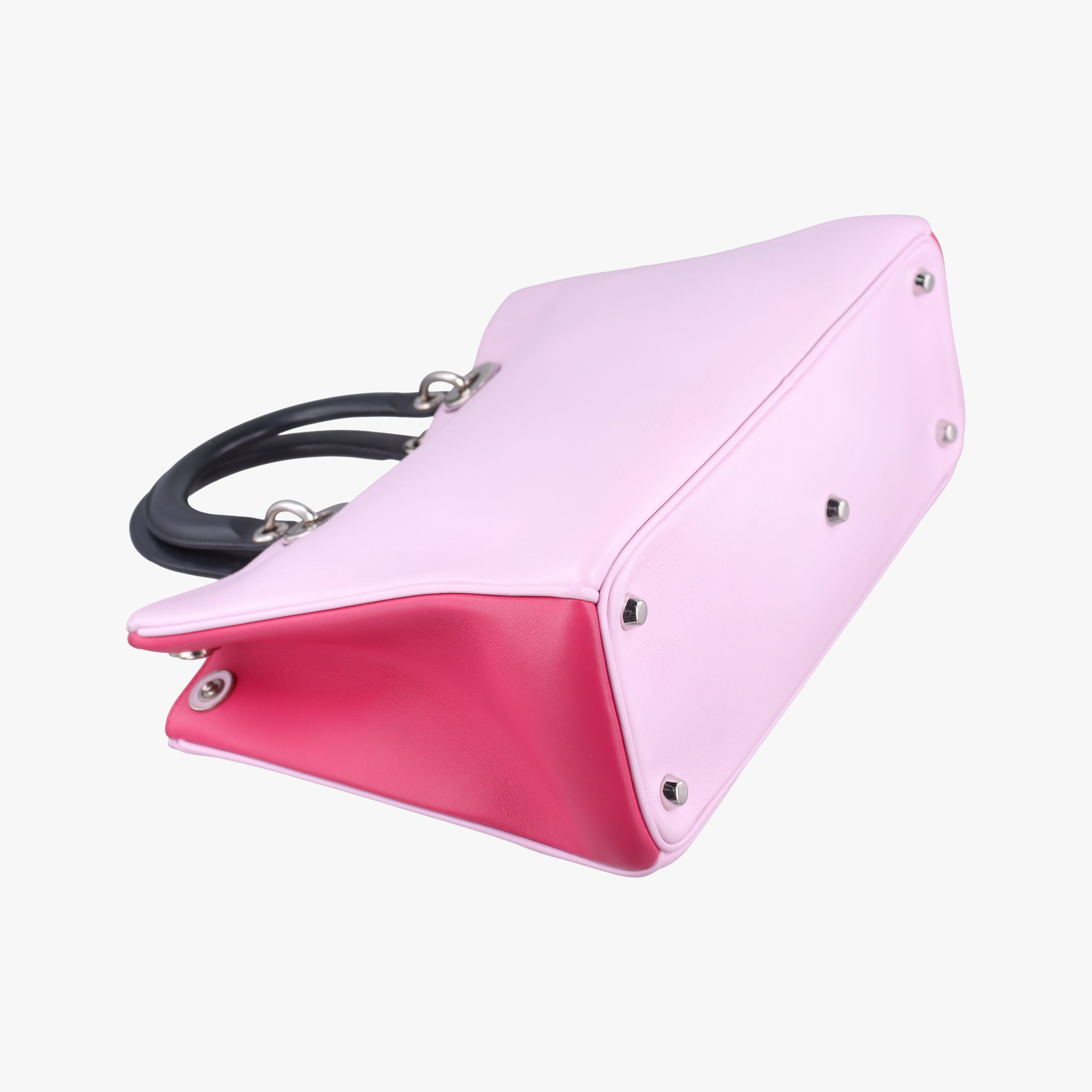 Pre-owned Christian Dior Diorissimo pink×red Leather  shoulderbag | stylenewstar