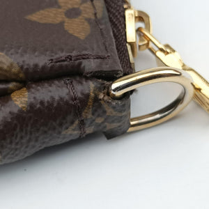 Pre-owned Louis Vuitton Multi Pochette Accessoir brown×khaki Monogram Canvas M44813 shoulderbag | stylenewstar