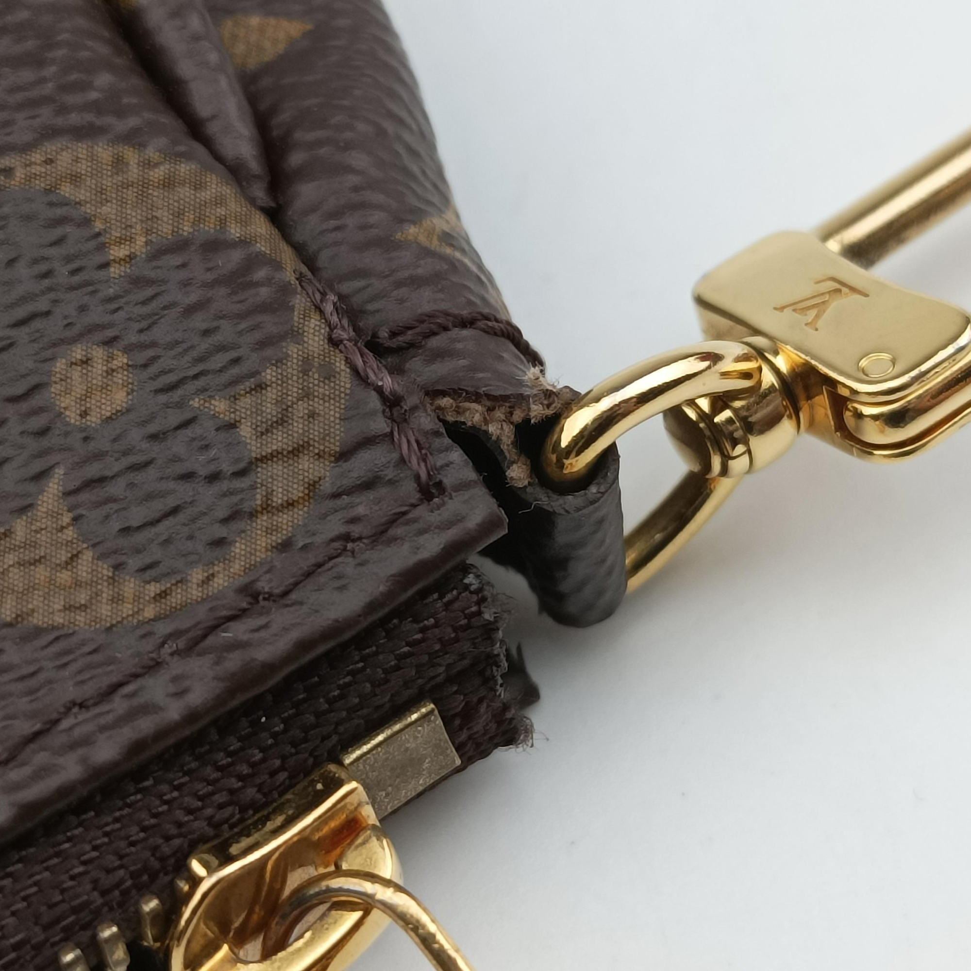 Pre-owned Louis Vuitton Multi Pochette Accessoir brown×khaki Monogram Canvas M44813 shoulderbag | stylenewstar