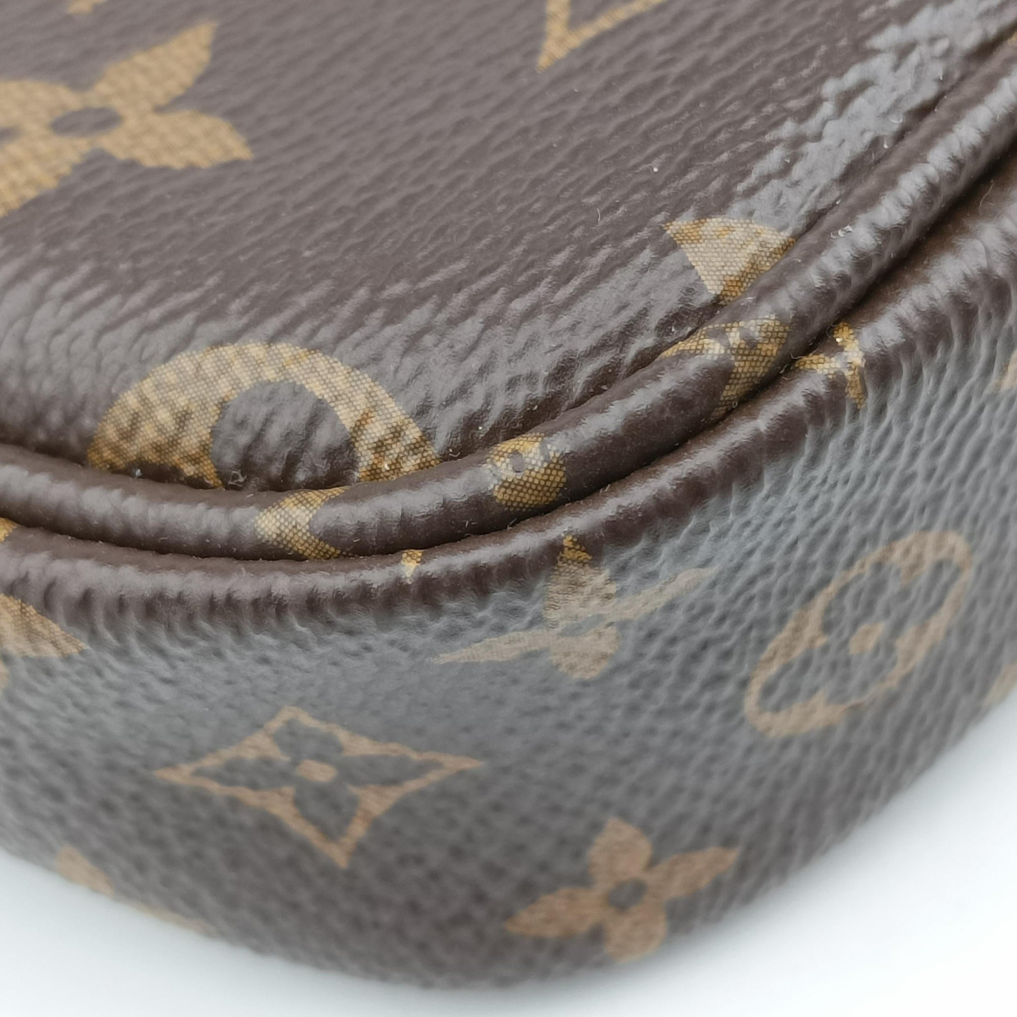 Pre-owned Louis Vuitton Multi Pochette Accessoir brown×khaki Monogram Canvas M44813 shoulderbag | stylenewstar