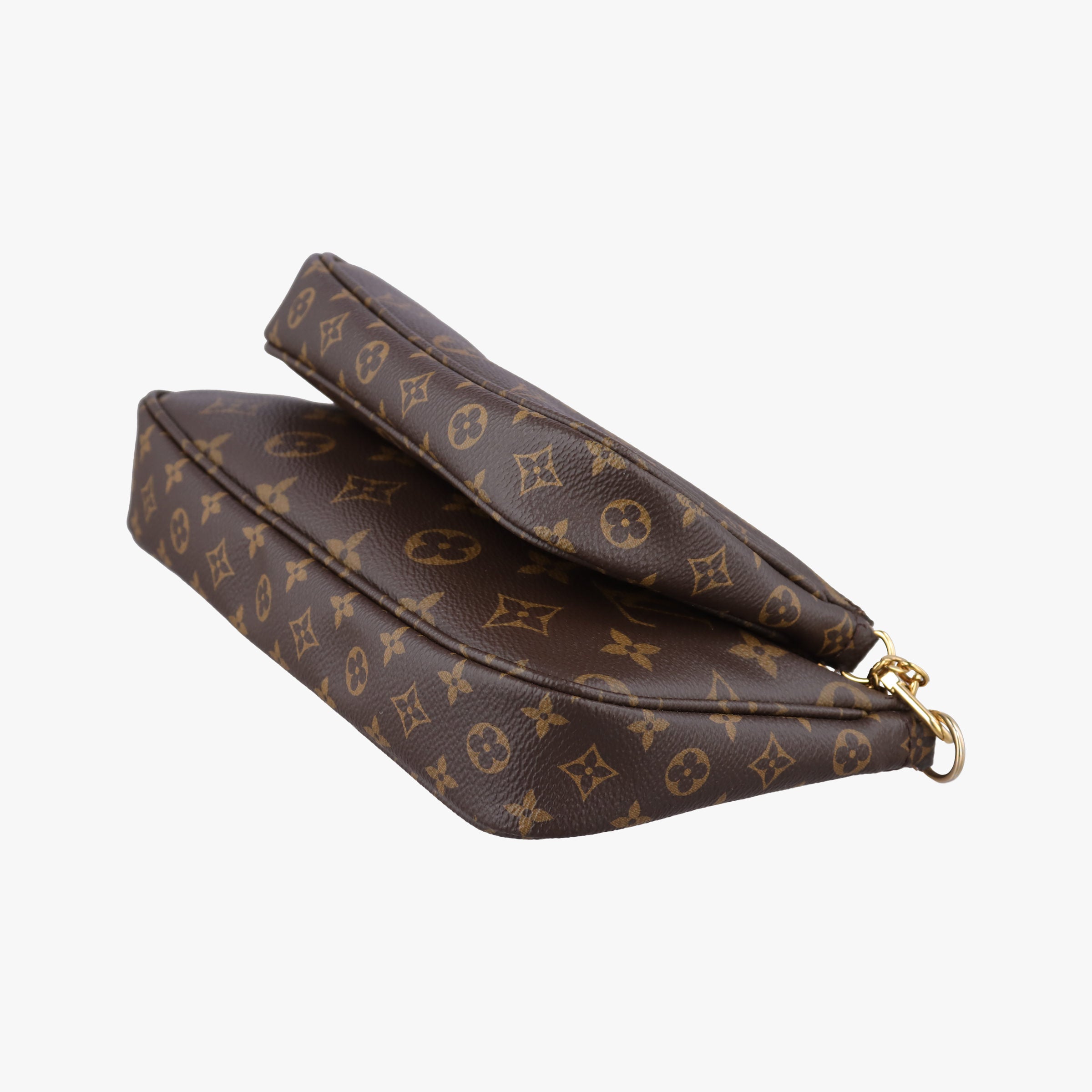 Pre-owned Louis Vuitton Multi Pochette Accessoir brown×khaki Monogram Canvas M44813 shoulderbag | stylenewstar