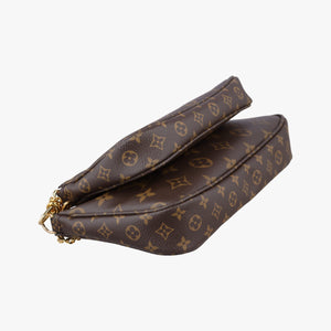 Pre-owned Louis Vuitton Multi Pochette Accessoir brown×khaki Monogram Canvas M44813 shoulderbag | stylenewstar