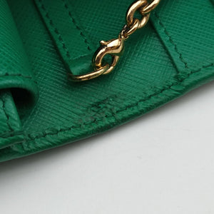 Pre-owned Ferragamo Ginny Vara Green Leather  shoulderbag | stylenewstar