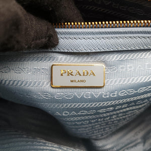 Pre-owned Prada Galleria Blue SAFFIANO Leather BN1801 shoulderbag | stylenewstar