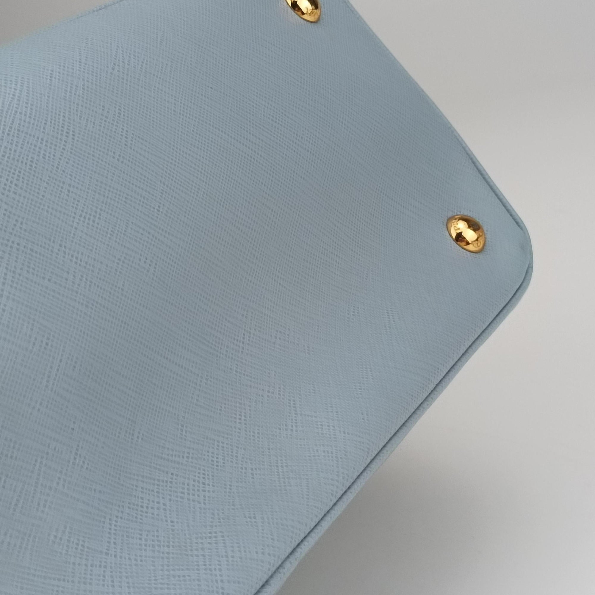 Pre-owned Prada Galleria Blue SAFFIANO Leather BN1801 shoulderbag | stylenewstar