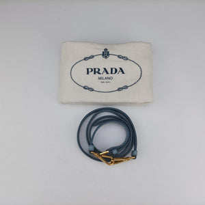 Pre-owned Prada Galleria Blue SAFFIANO Leather BN1801 shoulderbag | stylenewstar