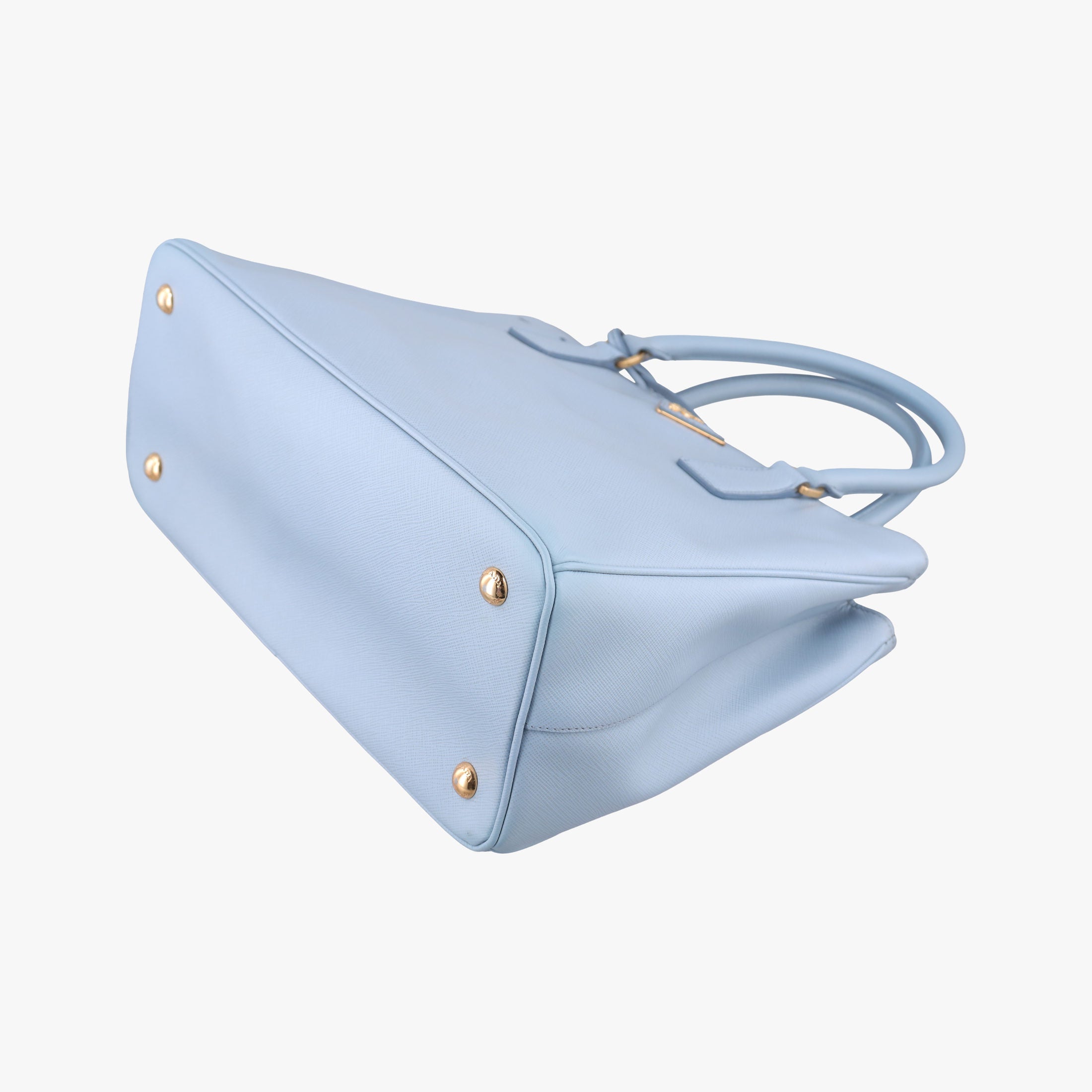 Pre-owned Prada Galleria Blue SAFFIANO Leather BN1801 shoulderbag | stylenewstar