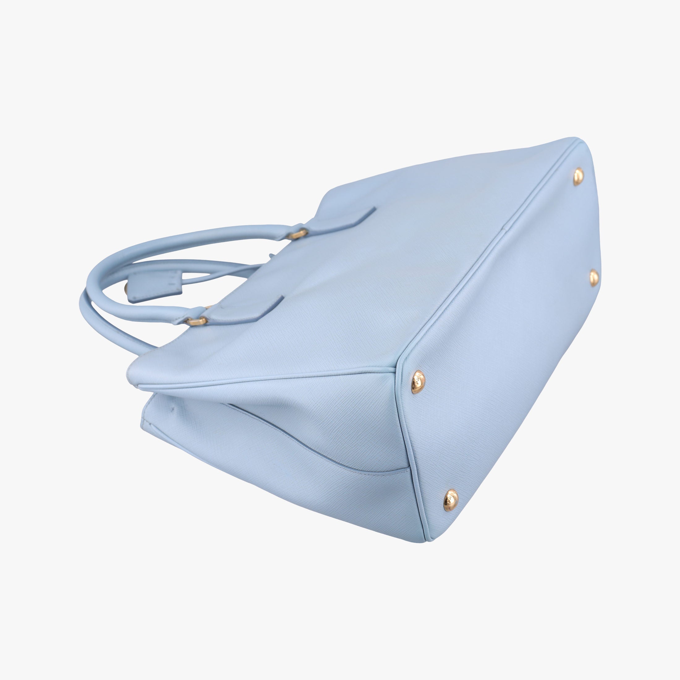 Pre-owned Prada Galleria Blue SAFFIANO Leather BN1801 shoulderbag | stylenewstar