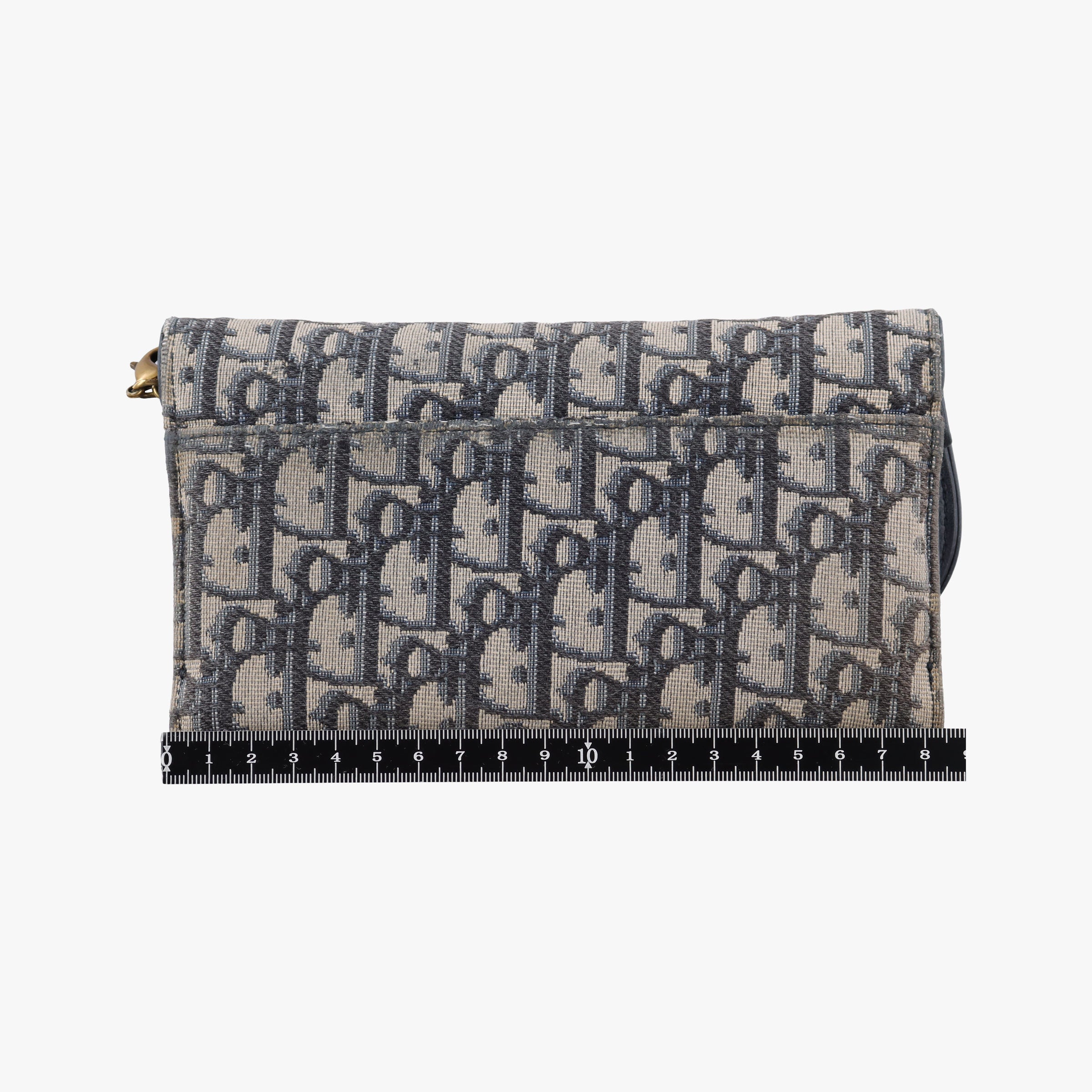 Pre-owned Christian Dior Saddle Navy×Gray jacquard  shoulderbag | stylenewstar