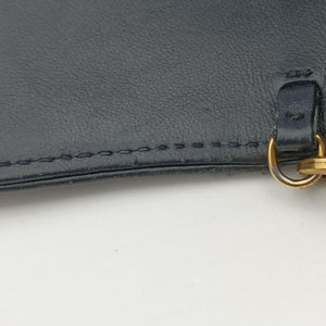 Pre-owned Christian Dior Saddle Navy×Gray jacquard  shoulderbag | stylenewstar