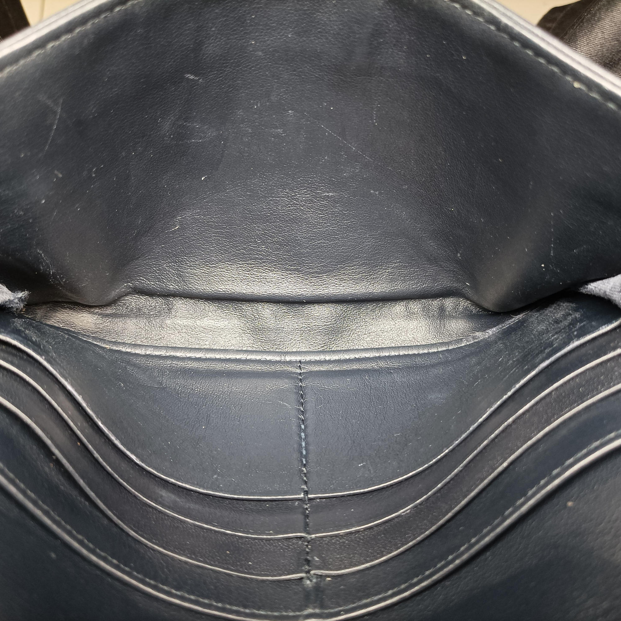 Pre-owned Christian Dior Saddle Navy×Gray jacquard  shoulderbag | stylenewstar