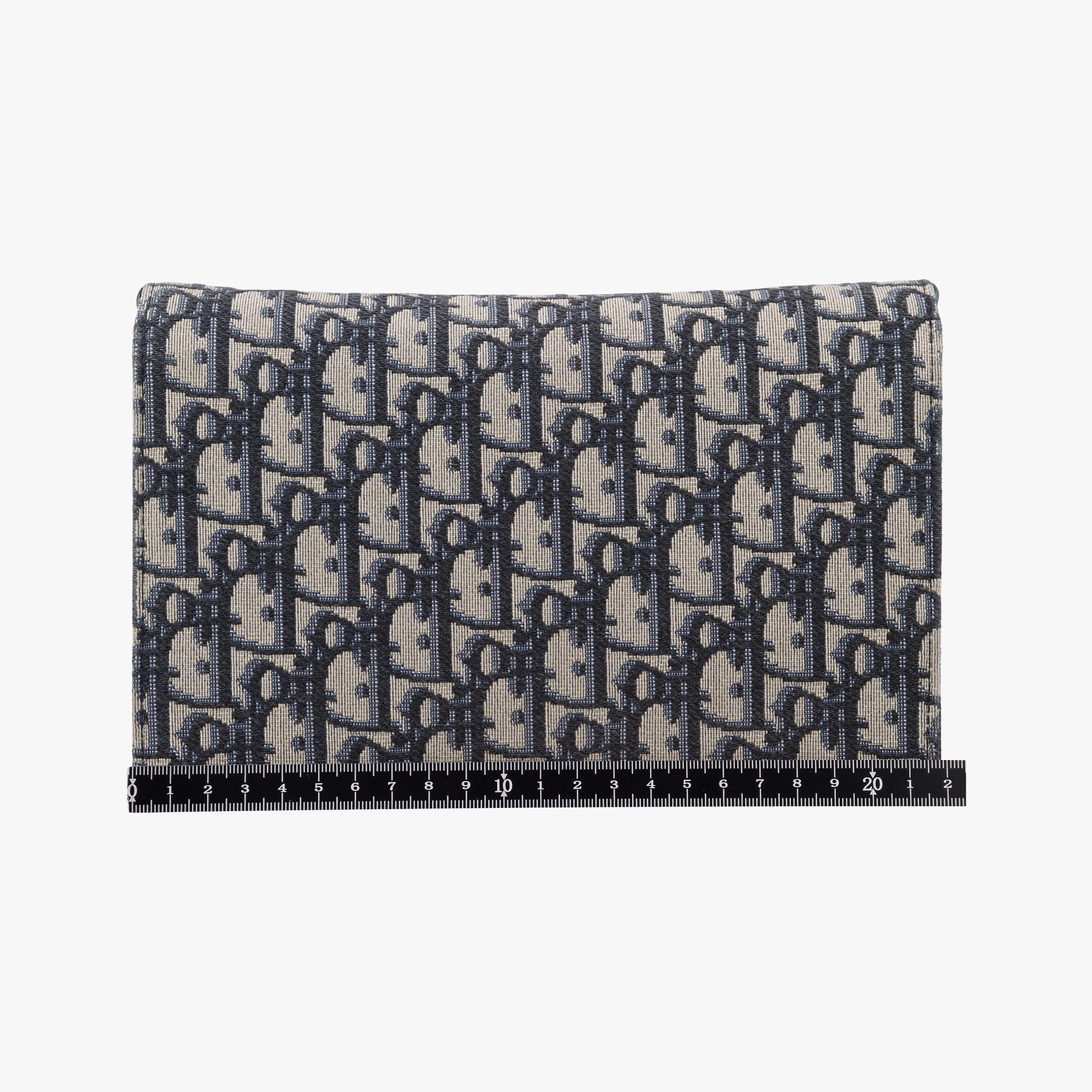 Pre-owned Christian Dior Saddle Navy×Gray jacquard  shoulderbag | stylenewstar