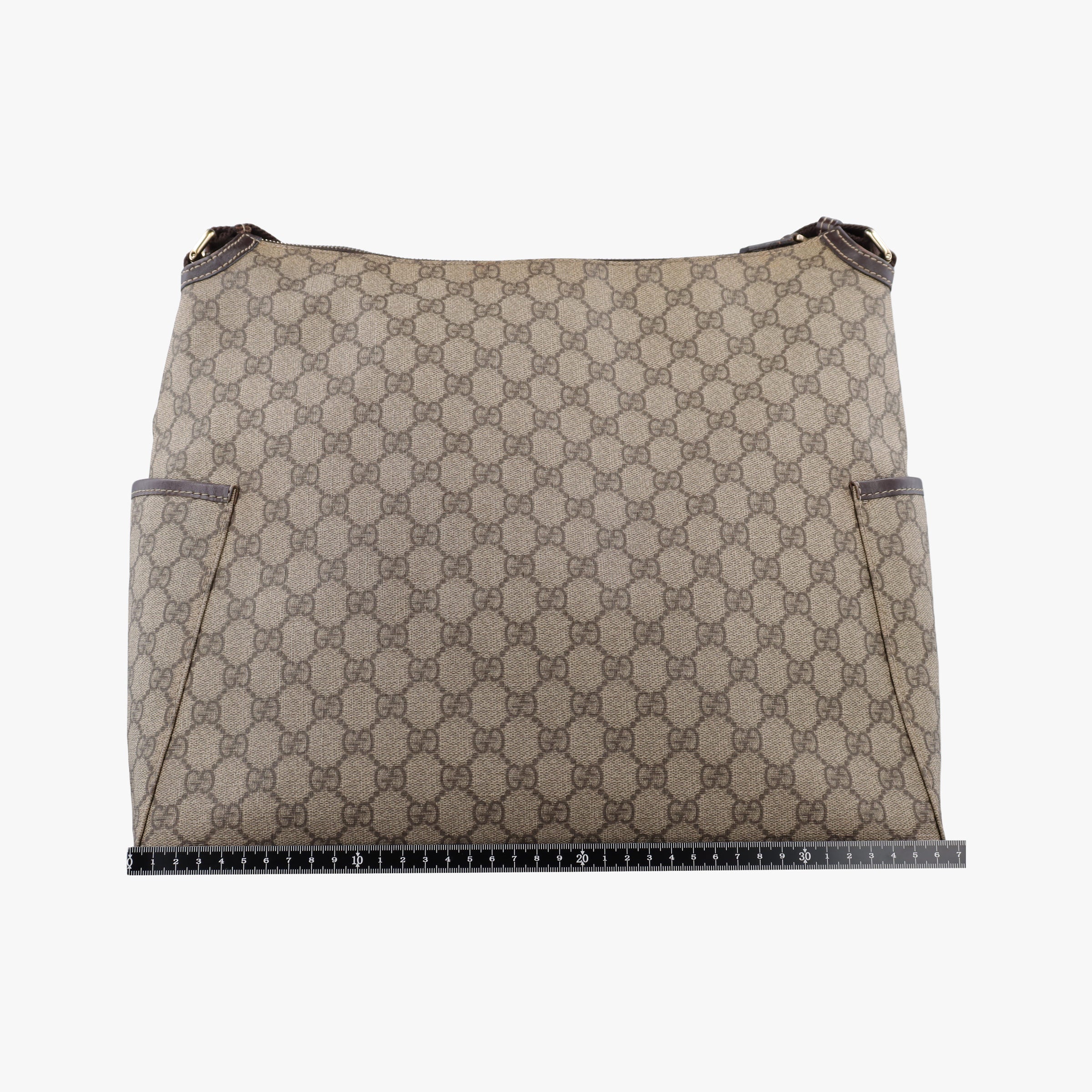 Vintage Gucci GG Plus GG Supreme khaki PVC coated canvas 201767 shoulderbag | stylenewstar