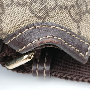 Vintage Gucci GG Plus GG Supreme khaki PVC coated canvas 201767 shoulderbag | stylenewstar