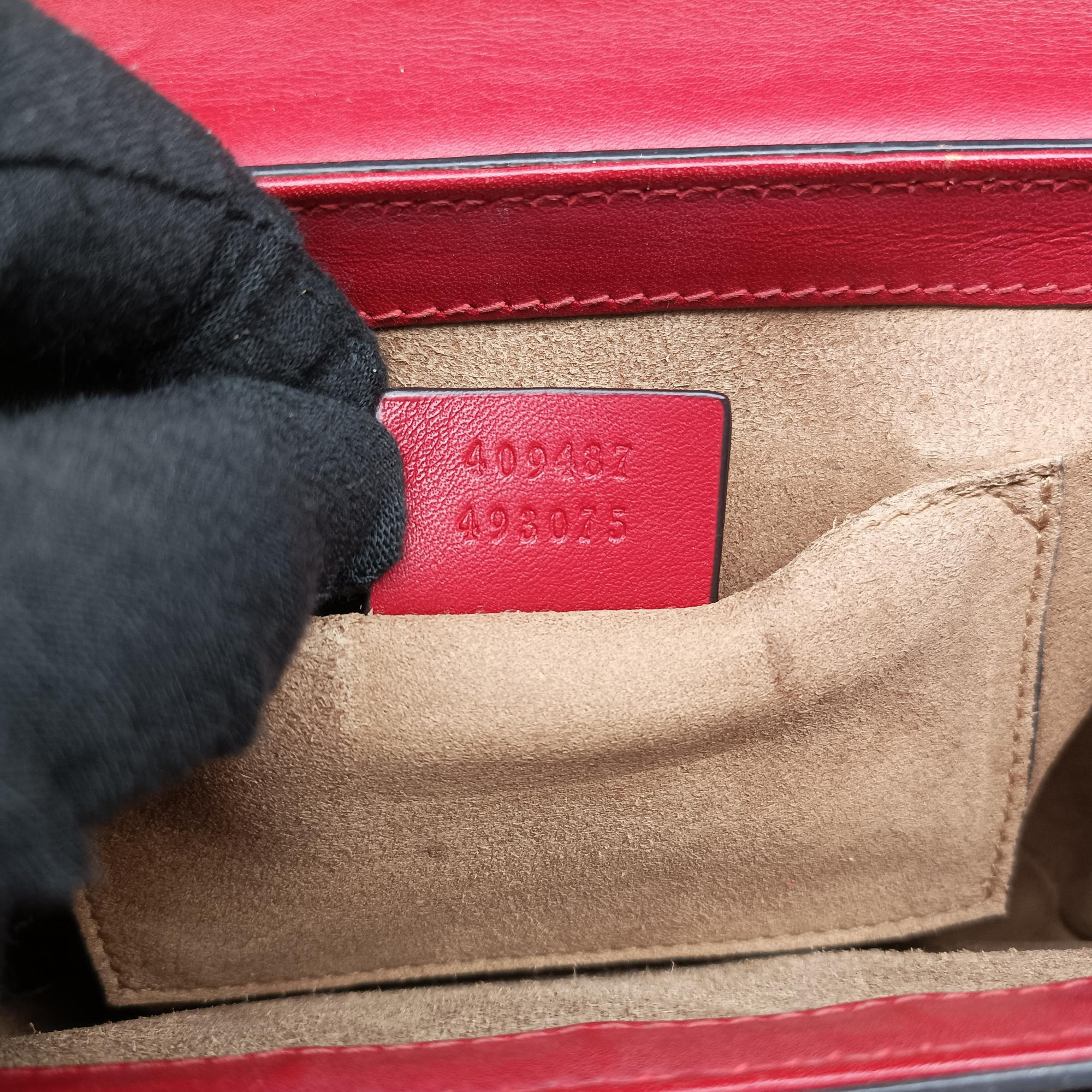 Pre-owned Gucci Padlock Beige×red×pink PVC coated canvas×leather 409487 shoulderbag | stylenewstar