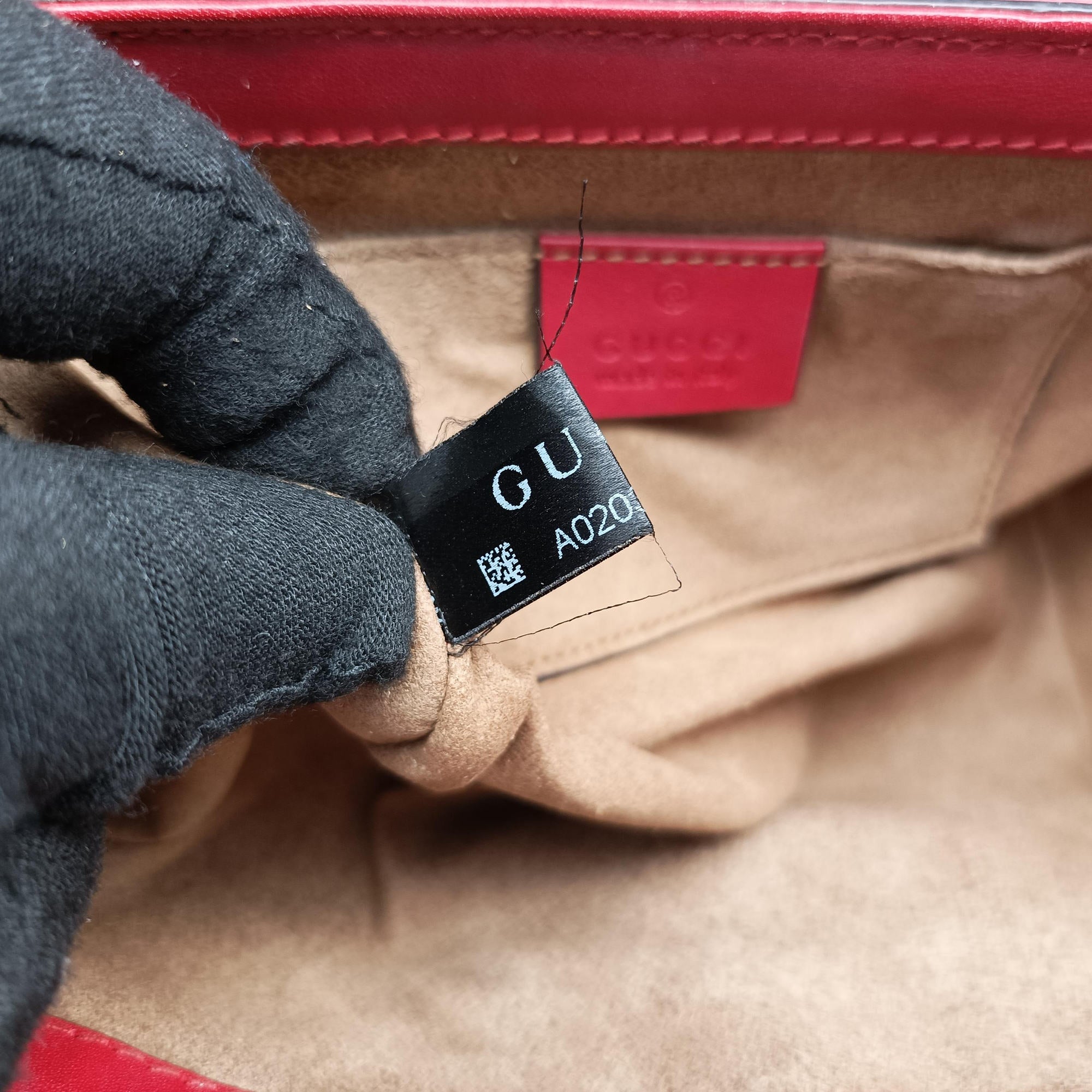 Pre-owned Gucci Padlock Beige×red×pink PVC coated canvas×leather 409487 shoulderbag | stylenewstar