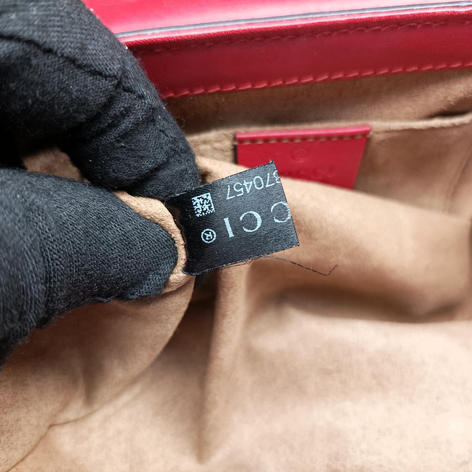 Pre-owned Gucci Padlock Beige×red×pink PVC coated canvas×leather 409487 shoulderbag | stylenewstar