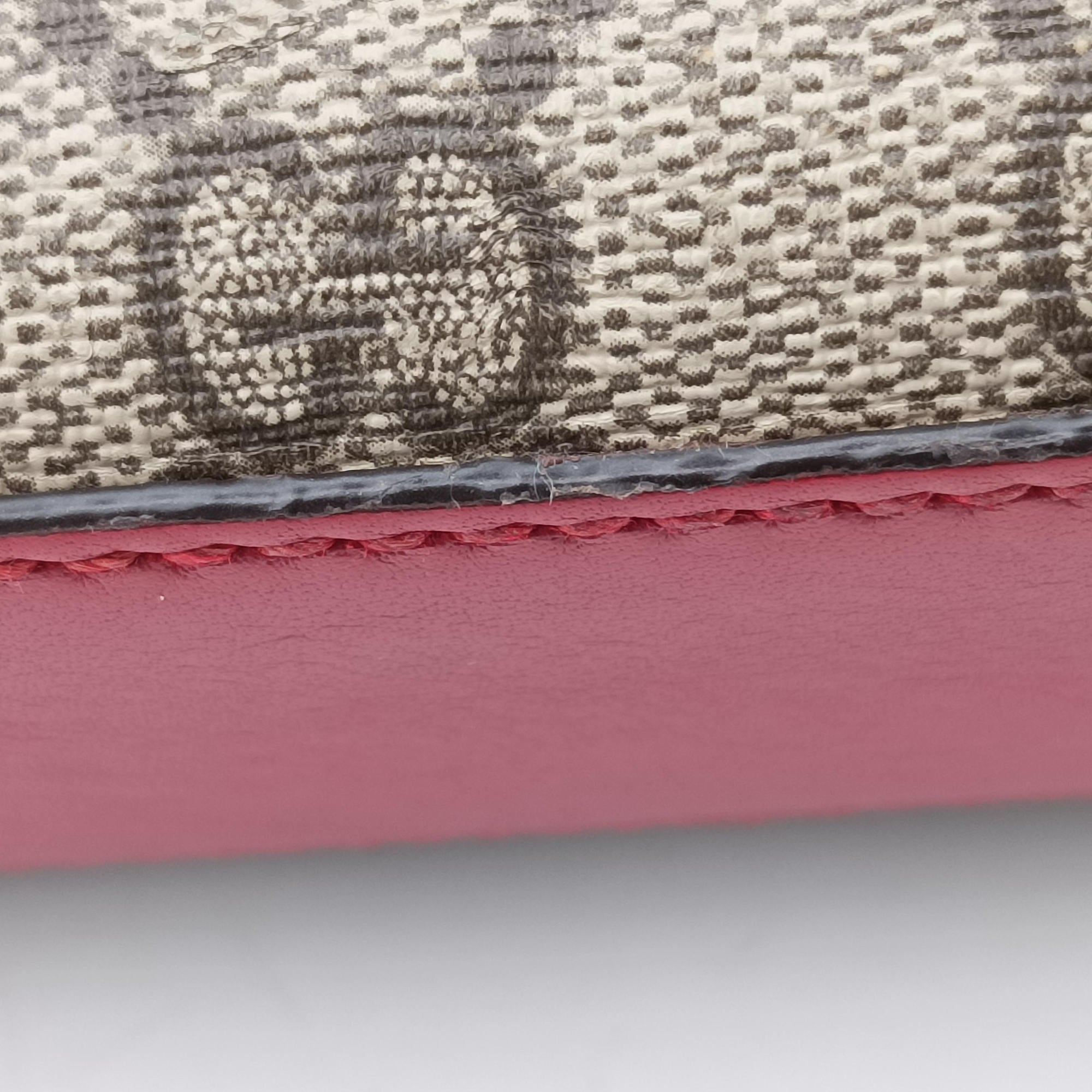 Pre-owned Gucci Padlock Beige×red×pink PVC coated canvas×leather 409487 shoulderbag | stylenewstar