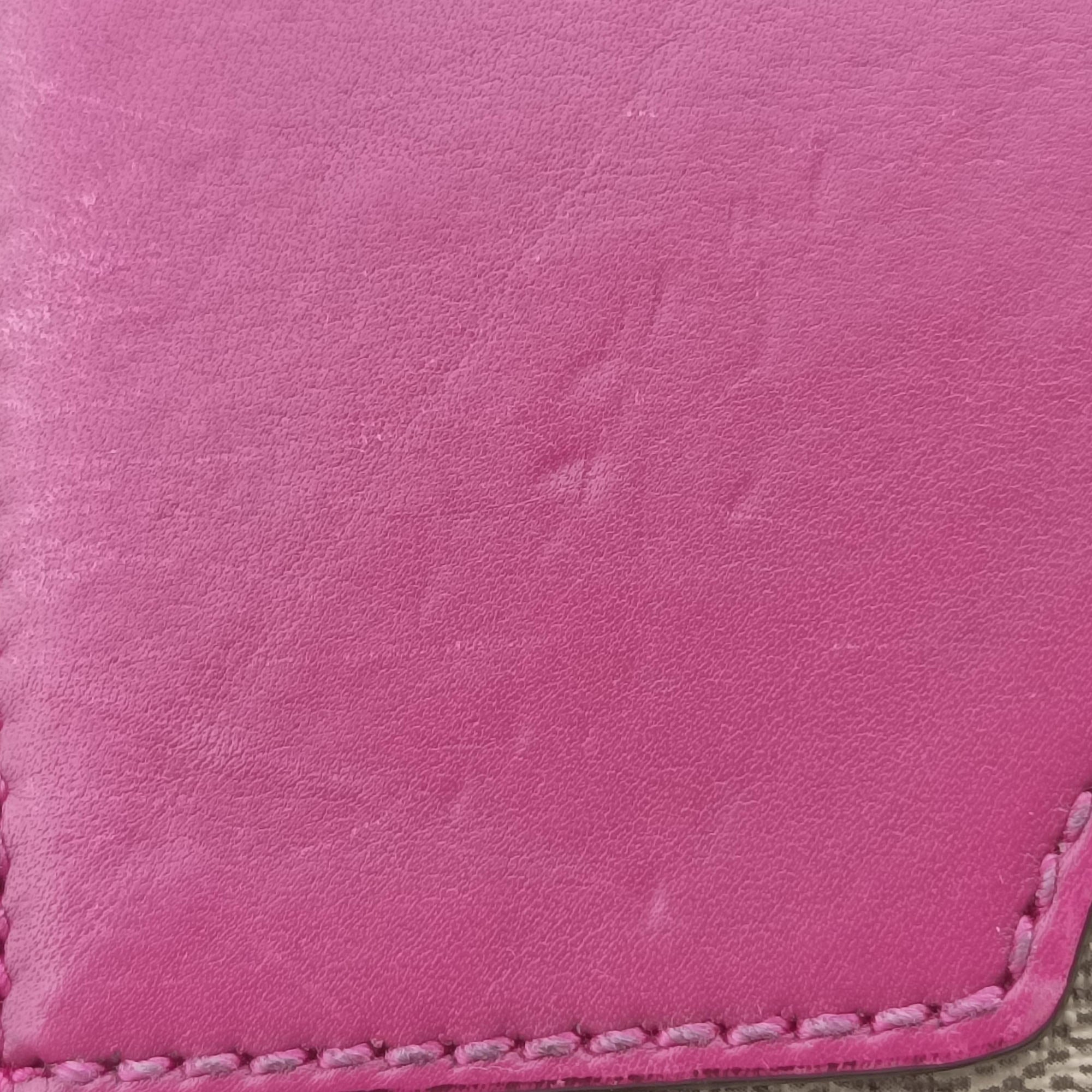 Pre-owned Gucci Padlock Beige×red×pink PVC coated canvas×leather 409487 shoulderbag | stylenewstar