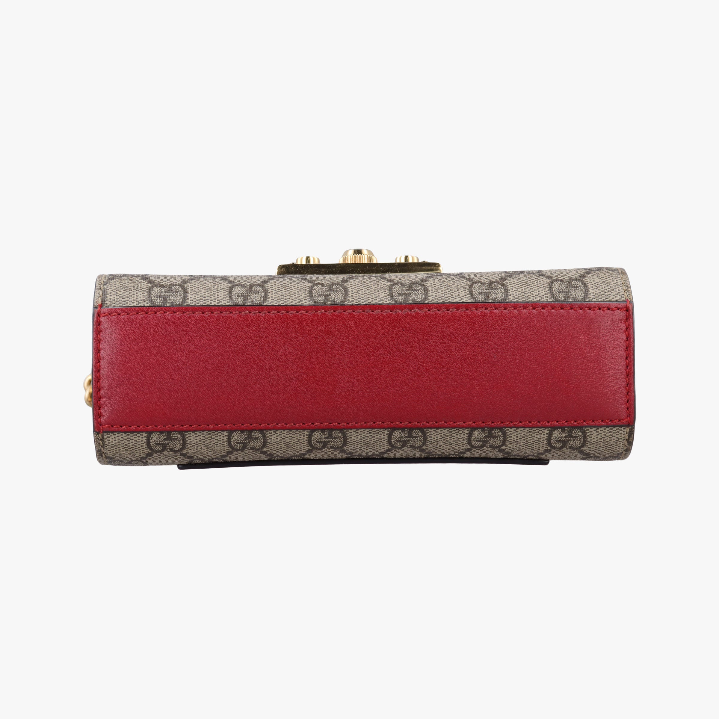 Pre-owned Gucci Padlock Beige×red×pink PVC coated canvas×leather 409487 shoulderbag | stylenewstar