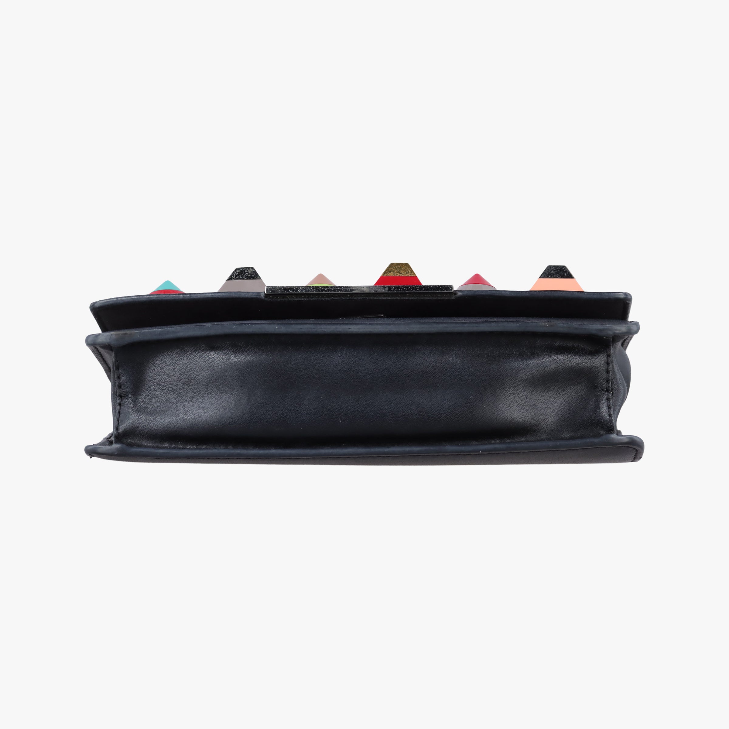 Pre-owned Fendi Monster Eyes Tube Black×multicolor Leather 8M0346 shoulderbag | stylenewstar
