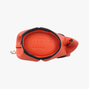 Pre-owned Loewe Elephant Pouch Orange Leather  coinpurse | stylenewstar