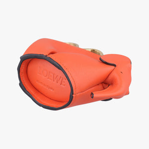 Pre-owned Loewe Elephant Pouch Orange Leather  coinpurse | stylenewstar