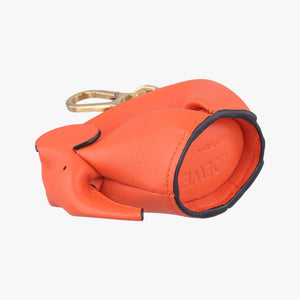 Pre-owned Loewe Elephant Pouch Orange Leather  coinpurse | stylenewstar