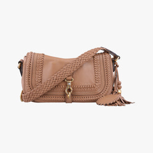 Pre-owned Gucci Tassel Handmade Medium Flap Camel Leather 263954 shoulderbag | stylenewstar