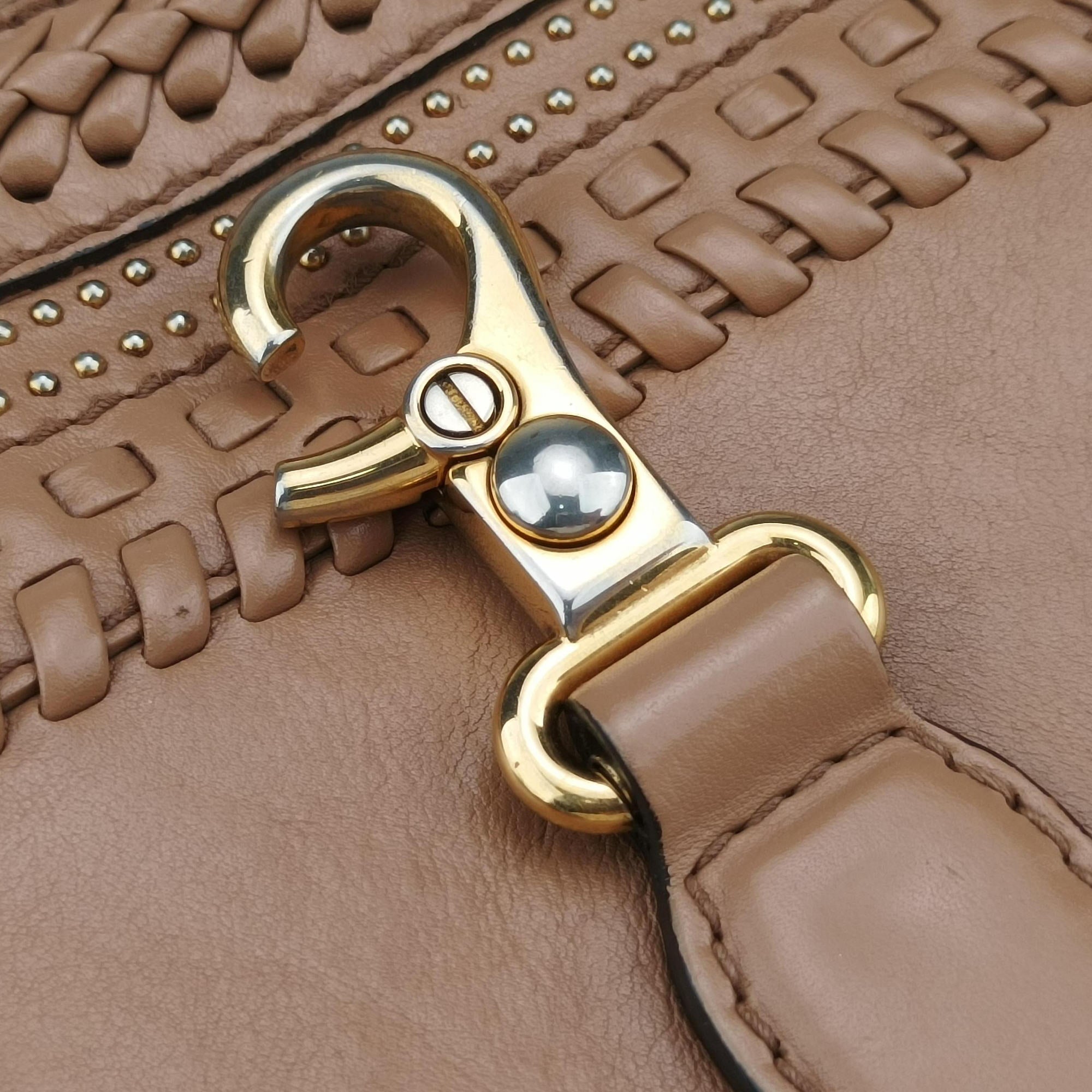 Pre-owned Gucci Tassel Handmade Medium Flap Camel Leather 263954 shoulderbag | stylenewstar