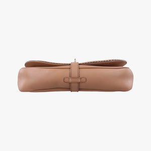 Pre-owned Gucci Tassel Handmade Medium Flap Camel Leather 263954 shoulderbag | stylenewstar
