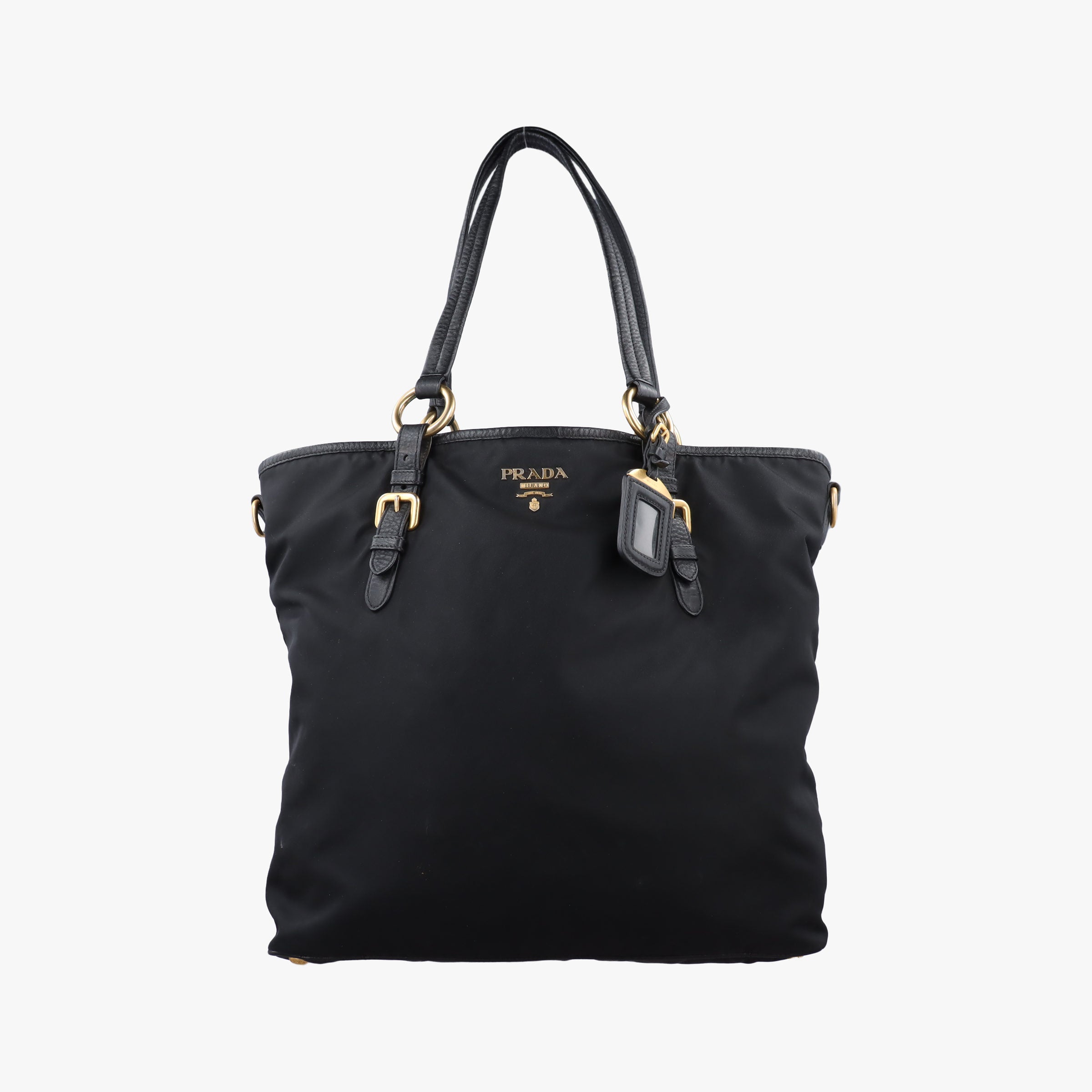 Pre-owned Prada Tessuto Satchel Black nylon × leather BR4997 shoulderbag | stylenewstar