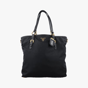 Pre-owned Prada Tessuto Satchel Black nylon × leather BR4997 shoulderbag | stylenewstar