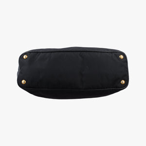 Pre-owned Prada Tessuto Satchel Black nylon × leather BR4997 shoulderbag | stylenewstar