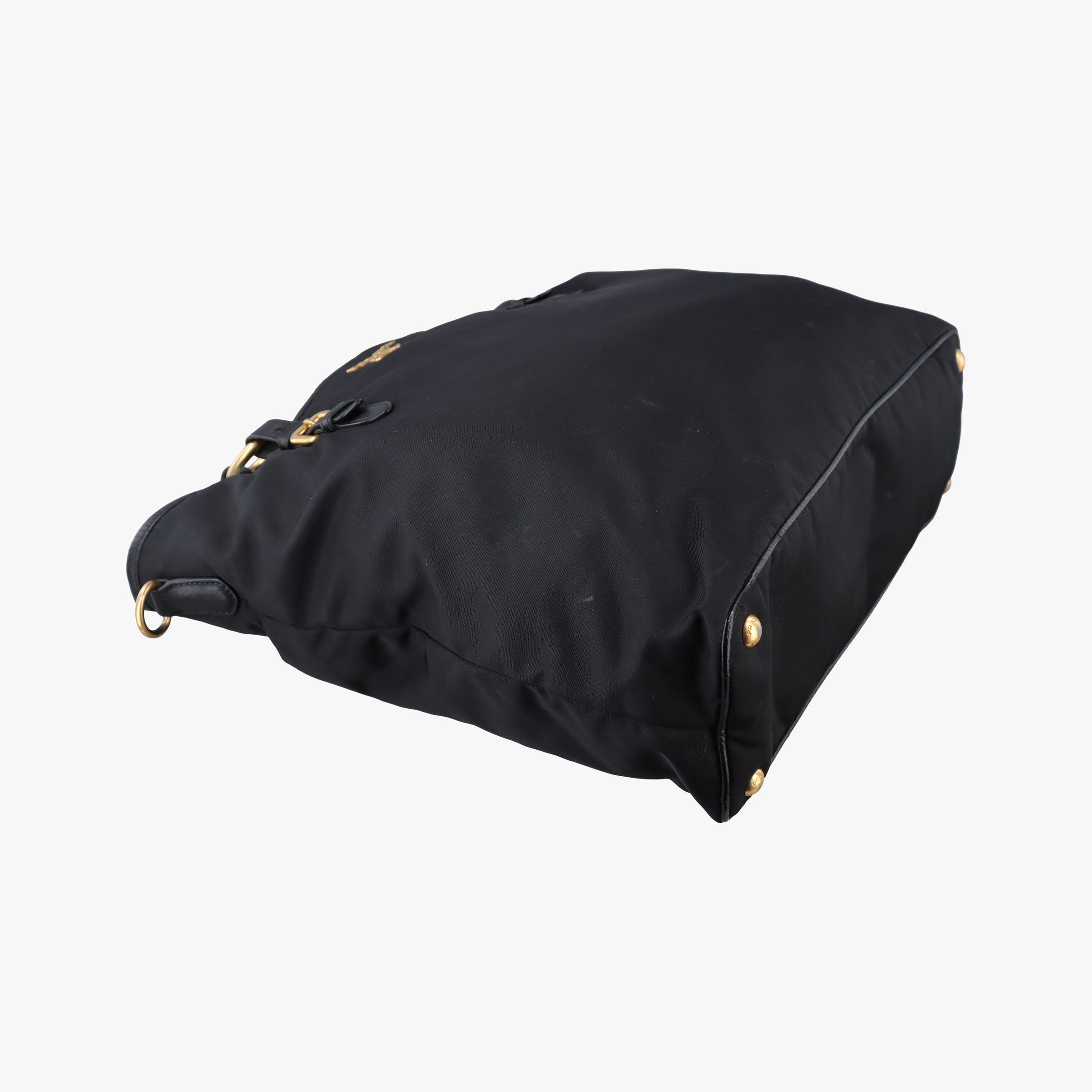 Pre-owned Prada Tessuto Satchel Black nylon × leather BR4997 shoulderbag | stylenewstar