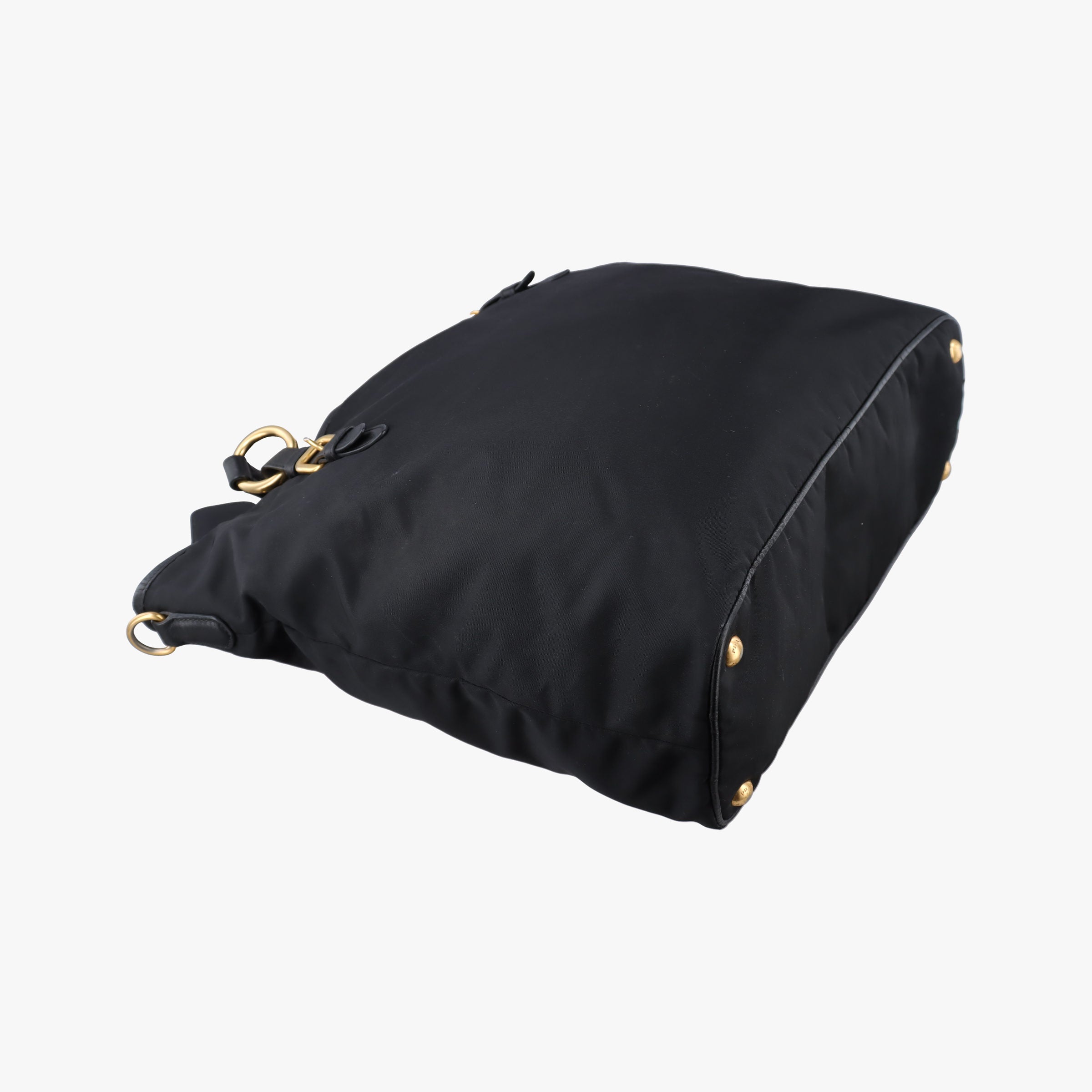 Pre-owned Prada Tessuto Satchel Black nylon × leather BR4997 shoulderbag | stylenewstar