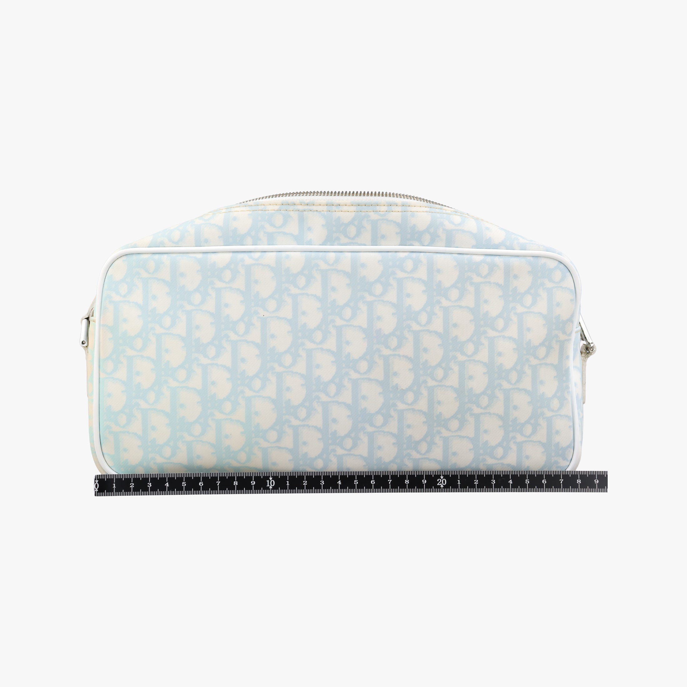 Pre-owned Christian Dior Trotter Blue Coated Canvas Leather  shoulderbag | stylenewstar