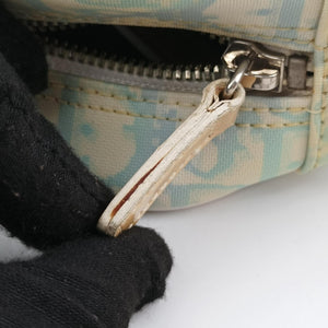Pre-owned Christian Dior Trotter Blue Coated Canvas Leather  shoulderbag | stylenewstar